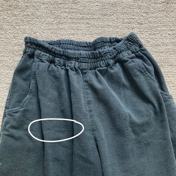 PO-EM Everyday Pants in "New Moon" Black, size S, 100% Handwoven Cotton Retired - Picture 4 of 6